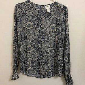 William Morris Co. X H&M Collab Blue Blouse | Sz 0
